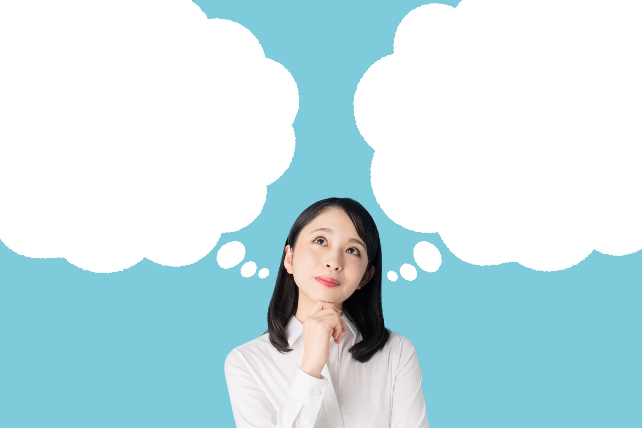 銀歯をセラミックにするメリットとデメリットを想像する女性