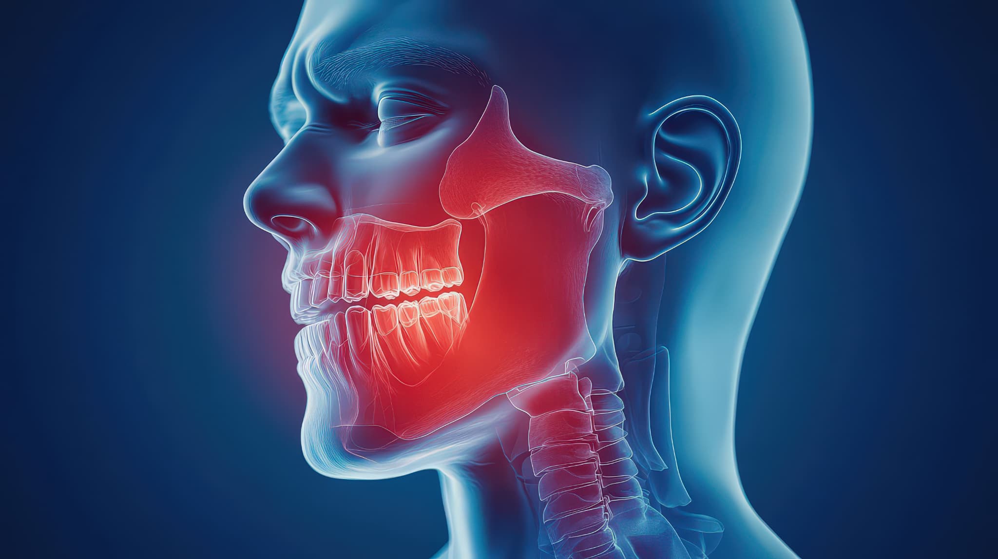顎関節症の患部のイメージ