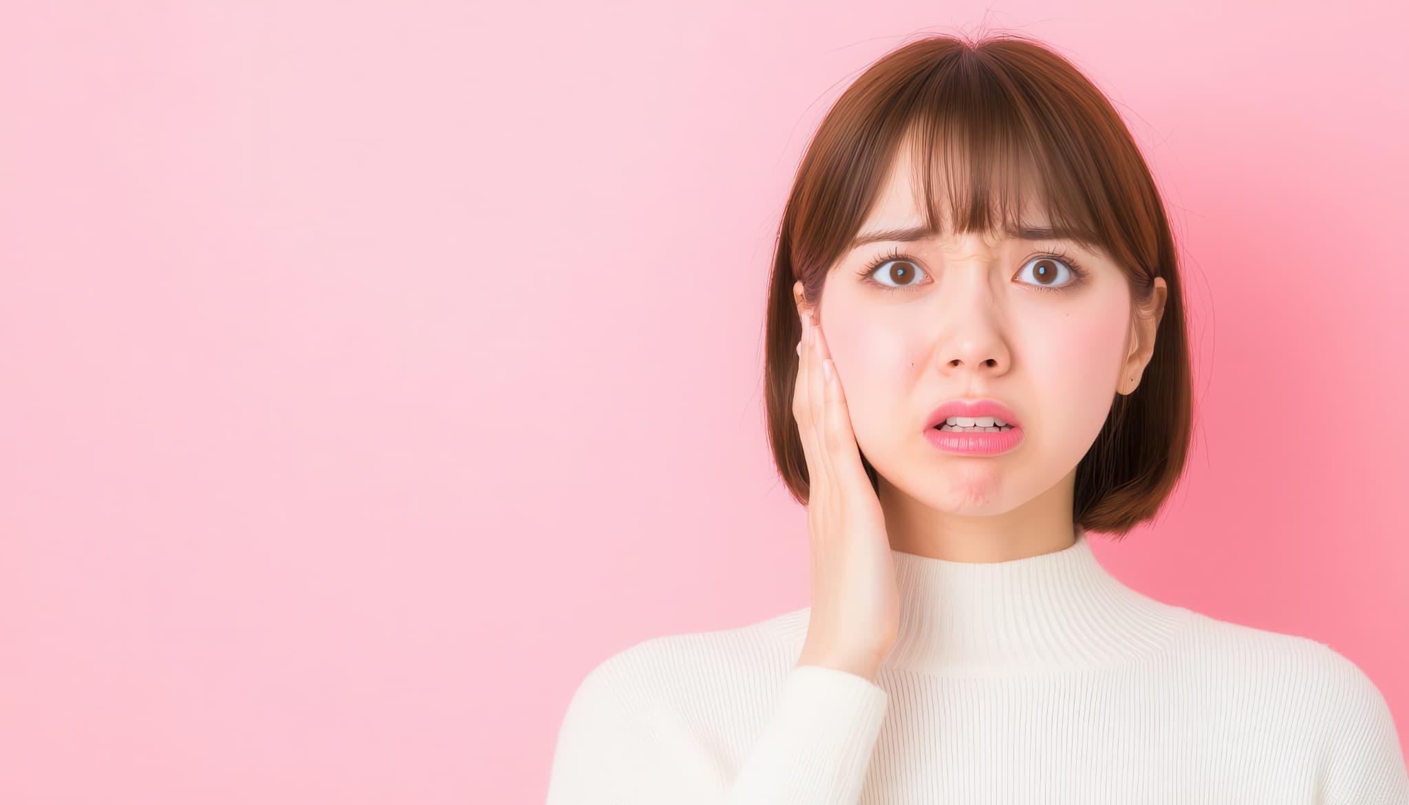 根管治療に不安を感じる女性